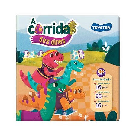 Livro Brinquedo - A Corrida Dos Dinos Toyster