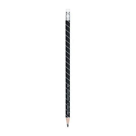 Lapis Hb Resina Sextavado Black com Borracha Brw