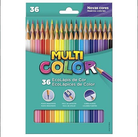 Ecolapis De Cor Multicolor Super 36 Cores Faber Castell