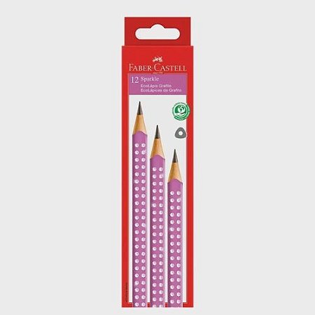 Ecolapis Grafite Sparkle Rosa Caixa com 12 Unidades Faber Castell