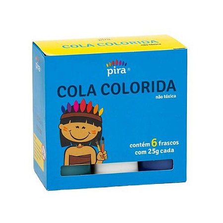 Cola Colorida com 6 Cores 25G Piratininga