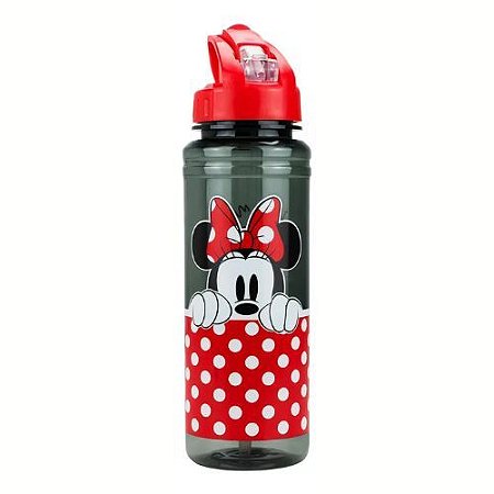 Garrafa de Plastico com Canudo 700ML Minnie Taimes
