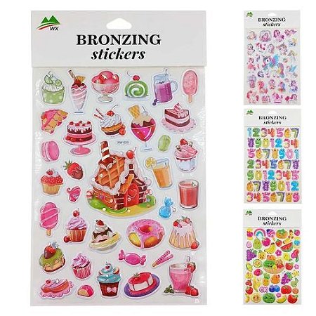 Cartela Adesiva Bronzing Stickers Wx