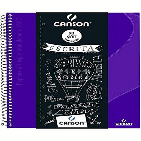 Caderno Escrita Pautado 90G 80 Folhas Violeta Canson