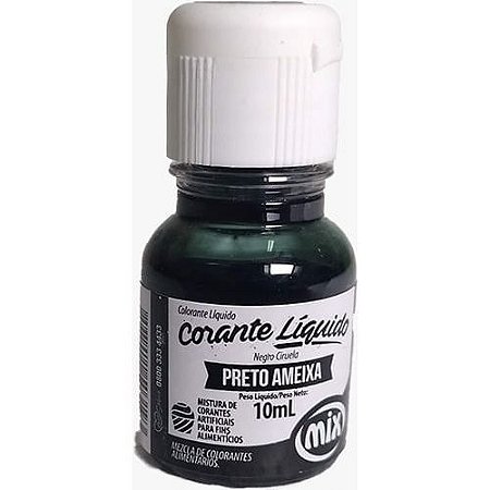 Corante Liquido Preto Ameixa 10ML Mix