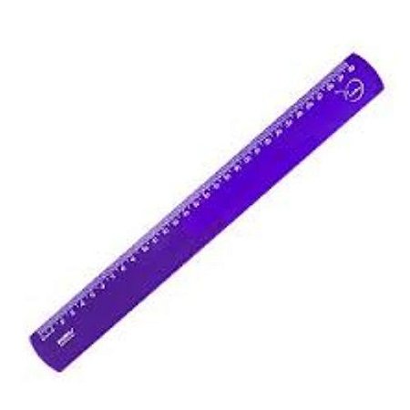 Regua 30 CM Neon Roxa Waleu