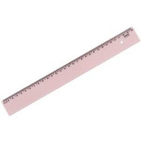 Regua 30Cm New Line Rosa Pastel Maxcril