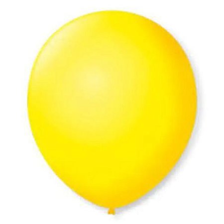 Balao Liso Party N 9 Amarelo com 30 Baloes