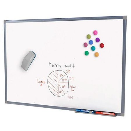 Quadro Branco Magnetico Metalico 120 x 90 Aluminio 8045 Stalo