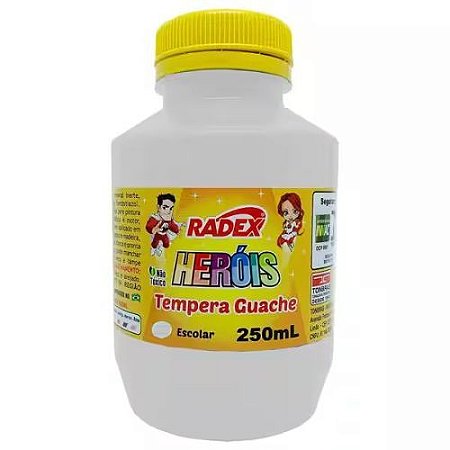 Tinta Guache 250Ml Branca 2568 Radex