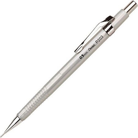 Pentel Lapiseira P203 Prata 0.3mm