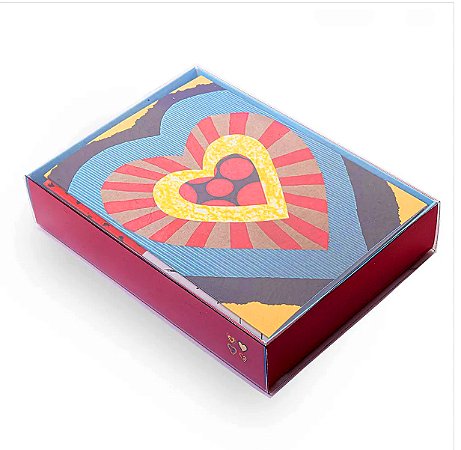 Caixa de Postais Artísticos Corações