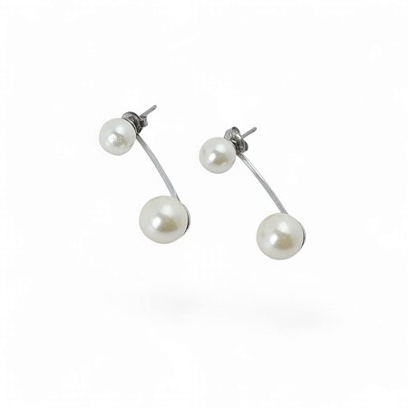 Brinco Ear Jacket Peróla 8mm e 11mm