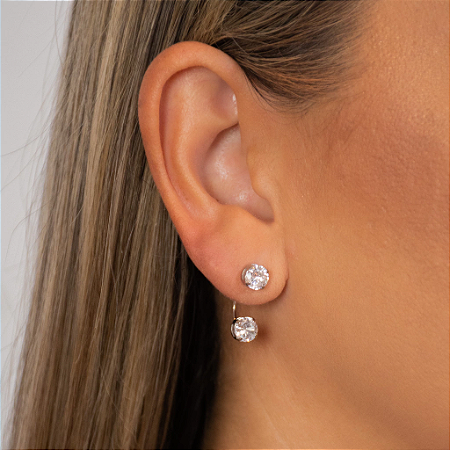 Brinco Ear Jacket Strass 6mm