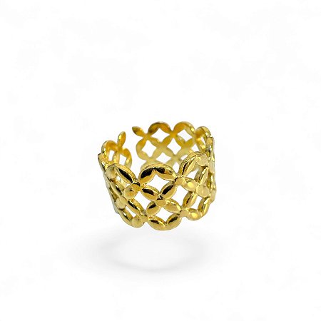 Anel Malha de Aço Gold
