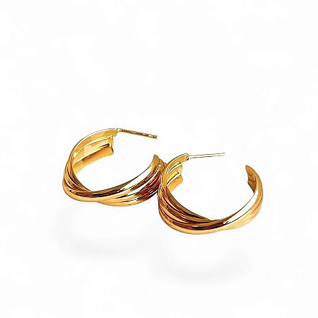 Argola Transpassada | Gold 18k