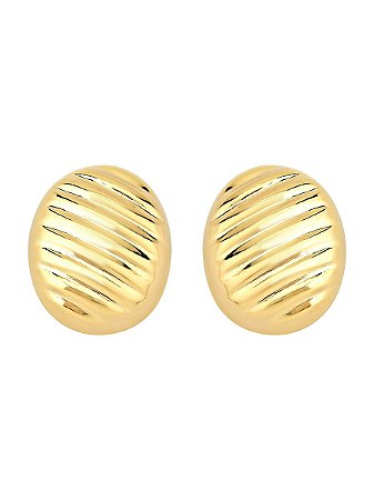 Brinco Oval Texturizado