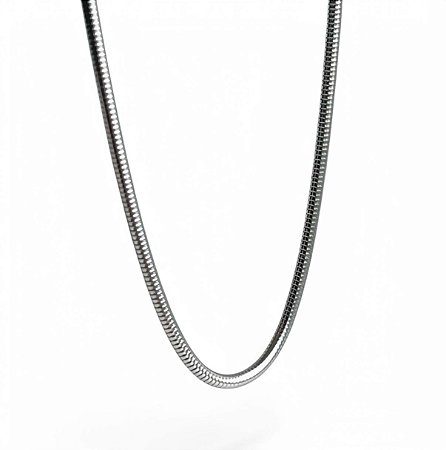 Colar Rabo de Rato 4mm | Prateado