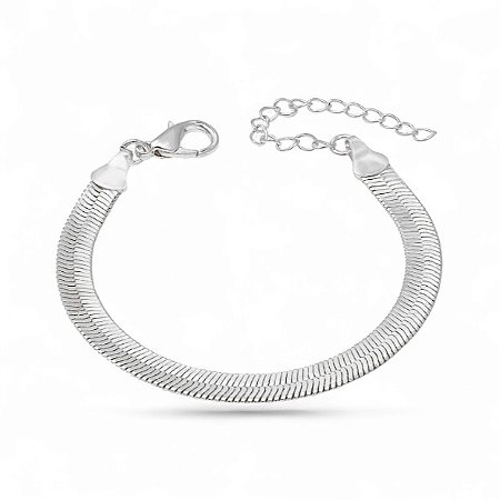 Pulseira Malha de Aço 6mm | Prateada