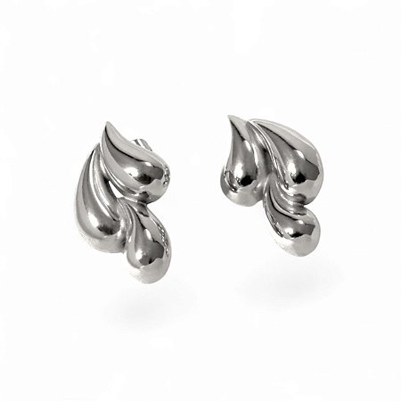 Brinco Gotas Elegantes | Prateado