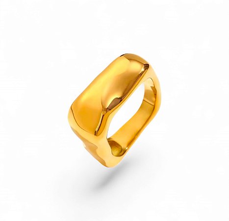 Anel Contorno Orgânico | Gold