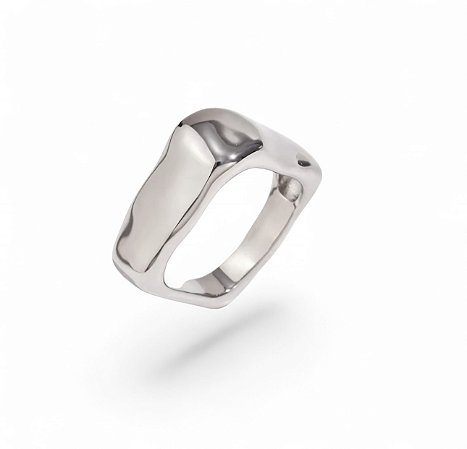 Anel Contorno Orgânico | Aço Premium
