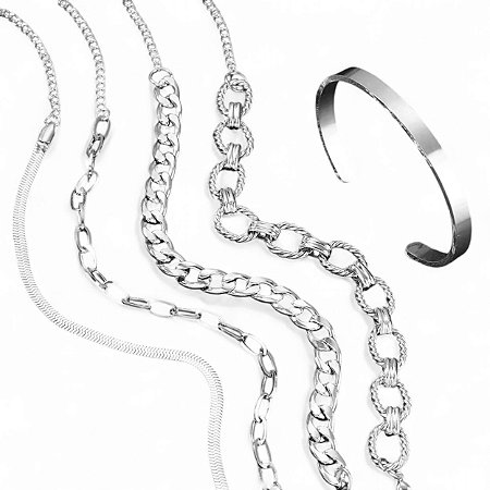 Mix Pulseiras Rock'n | Prateada