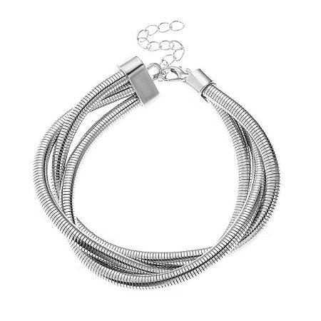Pulseira Tripla Prateada
