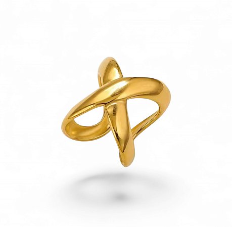 Anel Infinito X | Dourado