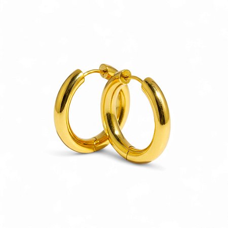 Argola Bold Click G | Dourada