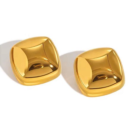Brinco Maxi Forma | Quadrado Dourado