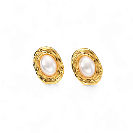 Brinco Oval com Pérola