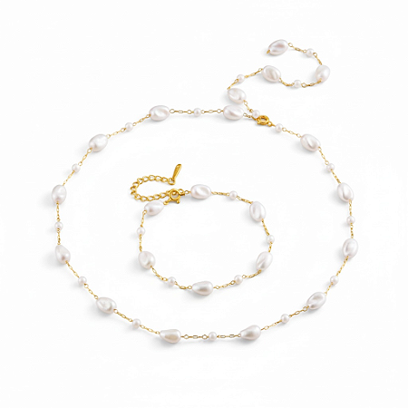 Conjunto Choker Gravatinha + Pulseira