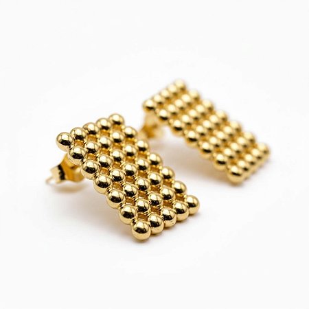 Brinco Esferas Elegance | Banho Ouro 18k