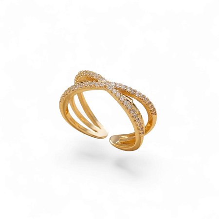 Anel X Radiance | Banho de Ouro 18K