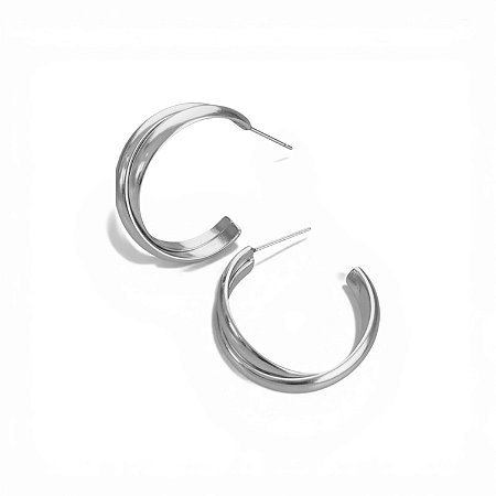 Argola Transpassada | Prateada