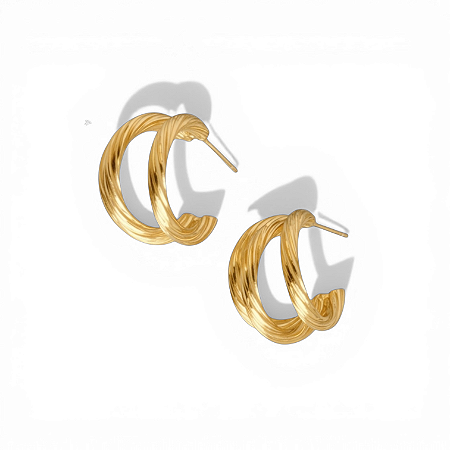 Argola Fios Torcidos | Ouro 18k