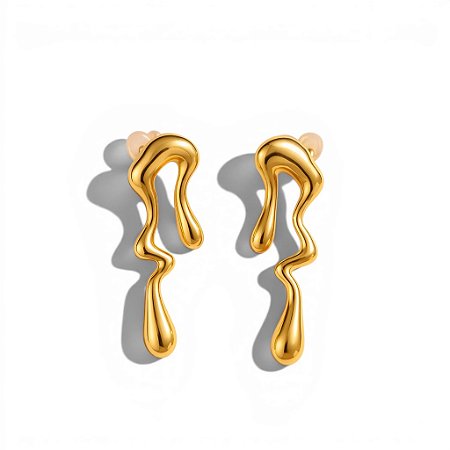 Brinco Fio Orgânico | ouro 18k