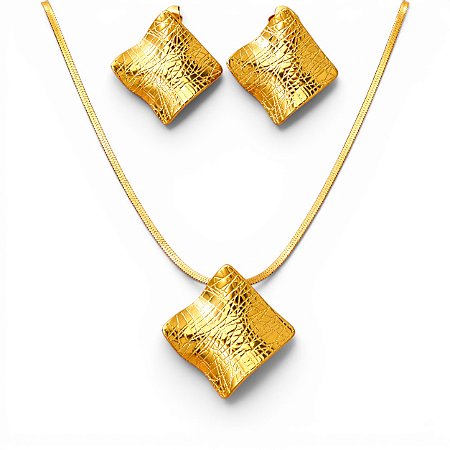 Conjunto Riskado | Ouro 18k