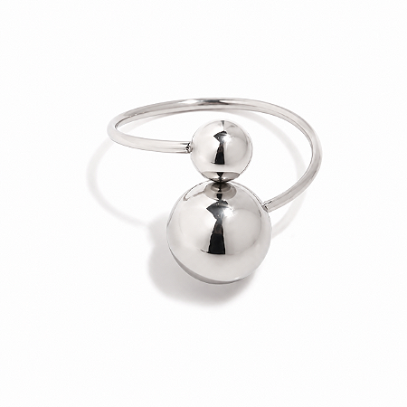 Anel Sphera Dupla | Prateado