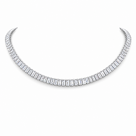 Choker Riviera | Aço Prateado com Zircônias