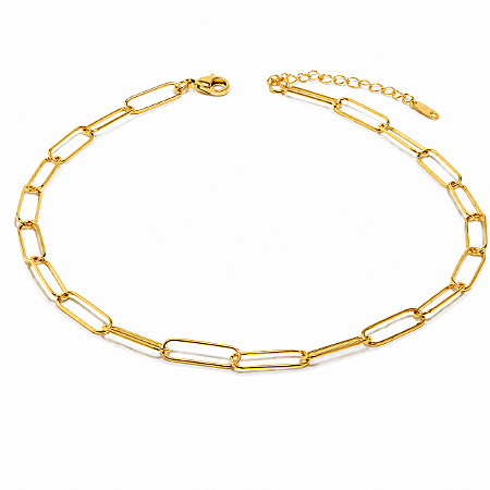 Choker Elo Alongado | Prateado