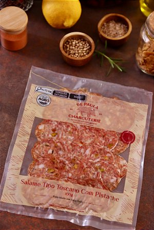 Salame Toscano com Pistache fatiado