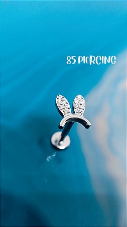 LBT ORELHA DE COELHO ZIRCONIAS CRAVEJADAS TITANIO