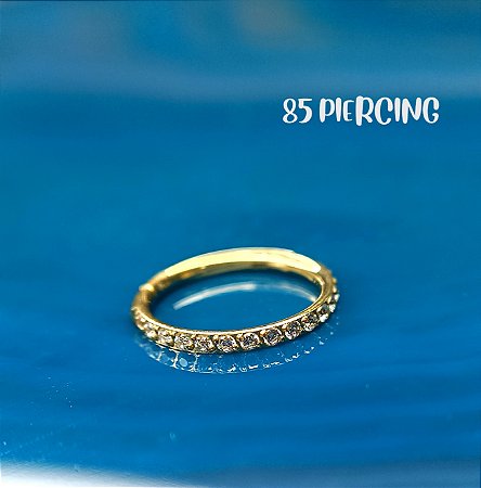 SEGMENTO AÇO ZIRCÔNIAS NOSTRIL GOLD PVD