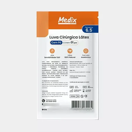 LUVA CIRÚRGICA ESTÉRIL 6.5