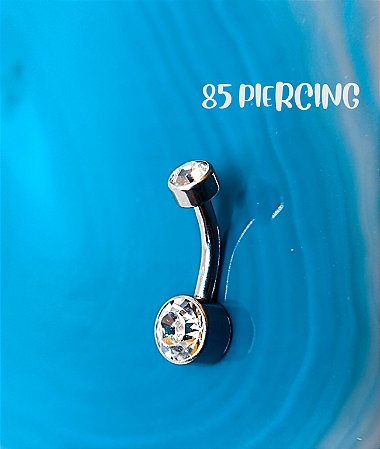 NAVEL TITÂNIO ZIRCÔNIA CRISTAL 8MM