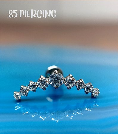 CLUSTER TITÂNIO 9 ZIRCÔNIAS CRAVEJADAS