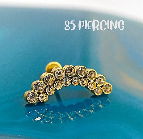 CLUSTER 17 ZIRCÔNIAS TITÂNIO GOLD PVD