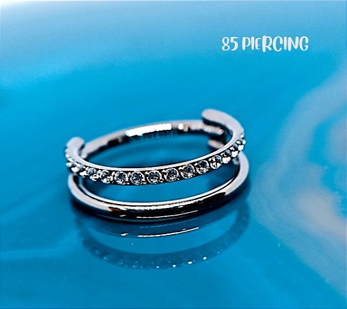 SEGMENTO DUPLO LISO / ZIRCÔNIA CRAVEJADA TITÂNIO